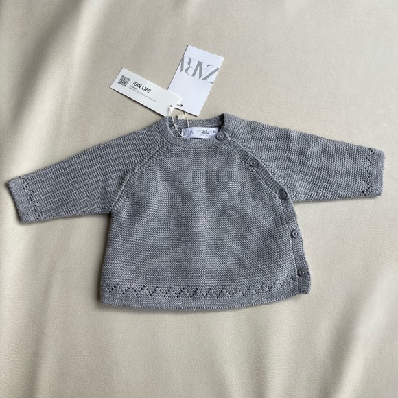 Zara Other - Zara Baby Cotton Knit Sweater Newborn 0-1month